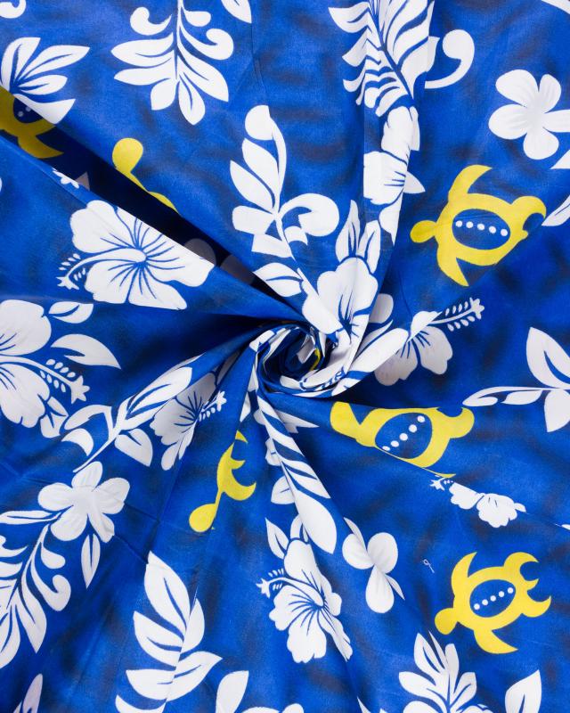 Polynesian fabric HONU Blue - Tissushop